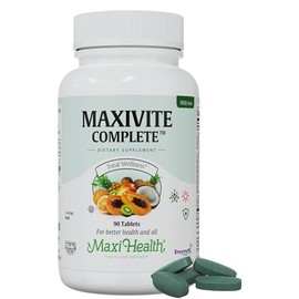 Maxi Health Complete Once Daily Vitamins for Men & Women - Multivitamin for Women & Men with Iron Vitamin A B1 B2 B3 B6 B12 C D3 E Zinc (90 Tablets)