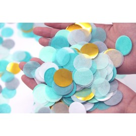 Pack of 1000 Mint Gold Paper Confetti Wedding Birthday Party Decoration