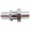 Lophtnix 2PCS 304 Stainless Steel Hose Barb Fitting Thru-Bulk Bulkhead