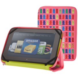 PUNCHCASE By Leslie Hsu Ace Zip Around Standing Case, Pink Gummy Bears (Made for Kindle Fire HD 8.9")