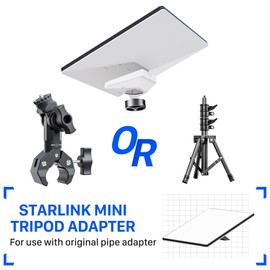 AUDEETO Starlink Mini Tripod Adapter - Durable Aluminum Alloy Tripod Mount Adapter for Starlink Mini - Versatile 1/4"~20 & 3/8"~16 Threads for Easy Setup with Tripods, Fixing Clamps & More