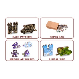 Wooden.City Wooden Puzzle 500 + 5 Pieces - Sydney - Adult Children Animal Puzzle - Colourful Unique Animal Shape - Home Decoration - Gift Learning Toy - Great Toy - Puzzle - 37.5 x 25.4 cm