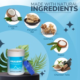 Kailas Jeevan Herbal & Natural Skincare Cream - 100% Natural Face Cream, Chemical-Free Cream, Skin Moisturizing Cream, Cracked Heel & Skin Soothing Cream, Nourishing Cream - 60g (2 Ounce, 3 Pack)