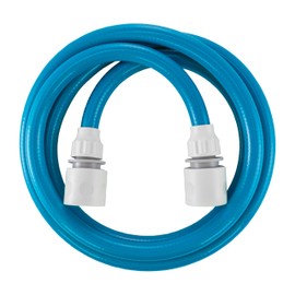 10mm Blue portible Flexible Drinking Water Hose+2 x Universal connectors,Ideal for Camping,caravans,Boats and Mobile homes4 ply Kink Resistant not tainting Hose (5m)