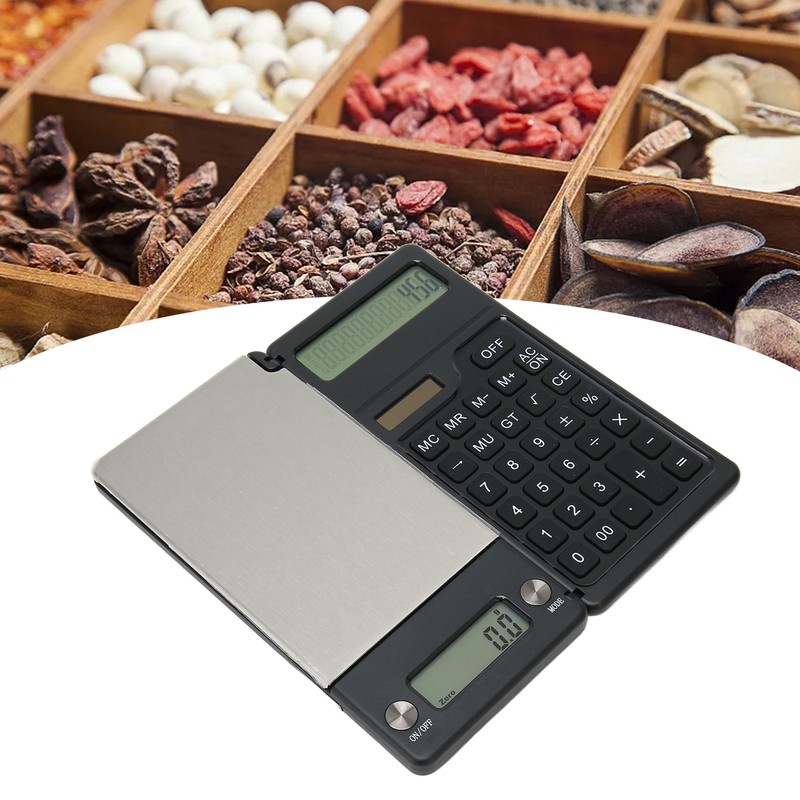 Electronic Scale with Solar Calculator 0.1g High Accuracy Multiple Units