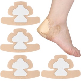 Silicone Heel Bordered Foam Dressing Waterproof Absorbent Wounds Bandages Pressure Sore Adhesive Border Protector for Cracked Heels/Ankle/Elbow Bedsore Ulcer 5"x8" Pack of 6