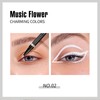 Music Flower Liquid Eyeliner, Waterproof and Smudge-proof Liquid Eyeliner Pen,
