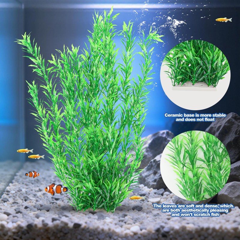 CousDUoBe 21 Inch Aquarium Plants Set Tall Fish Tank Plants