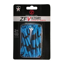Zero Friction Victory 5-Prong Golf Tees (2-3/4 Inch, Blue, Pack of 40)