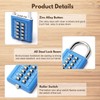 MroMax 1Pcs 10-Digit Combination Padlock Push Button Lock for Locker