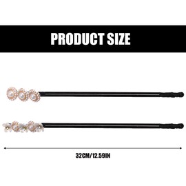 Magic Bun - 2 Pack Pearl Flower Bun Maker, Women Donut Bun Maker, Hair Clips, Bun Maker for Kids, Girls, Women