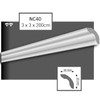 NC40 Ceiling Moulding Polystyrene XPS Stucco Moulding Cornice Strip, White,