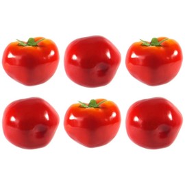 6-Pack Artificial Tomato Red Plastic Vegetable Tomatoes Fake Vegetables Tomate