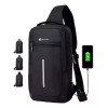 Bluelander Mochila Cruzada Pechera Bandolera Antirrobo Usb Moda Casual