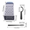 Box Grater Cheese Grater with Handle 4 Sided Stainless Steel