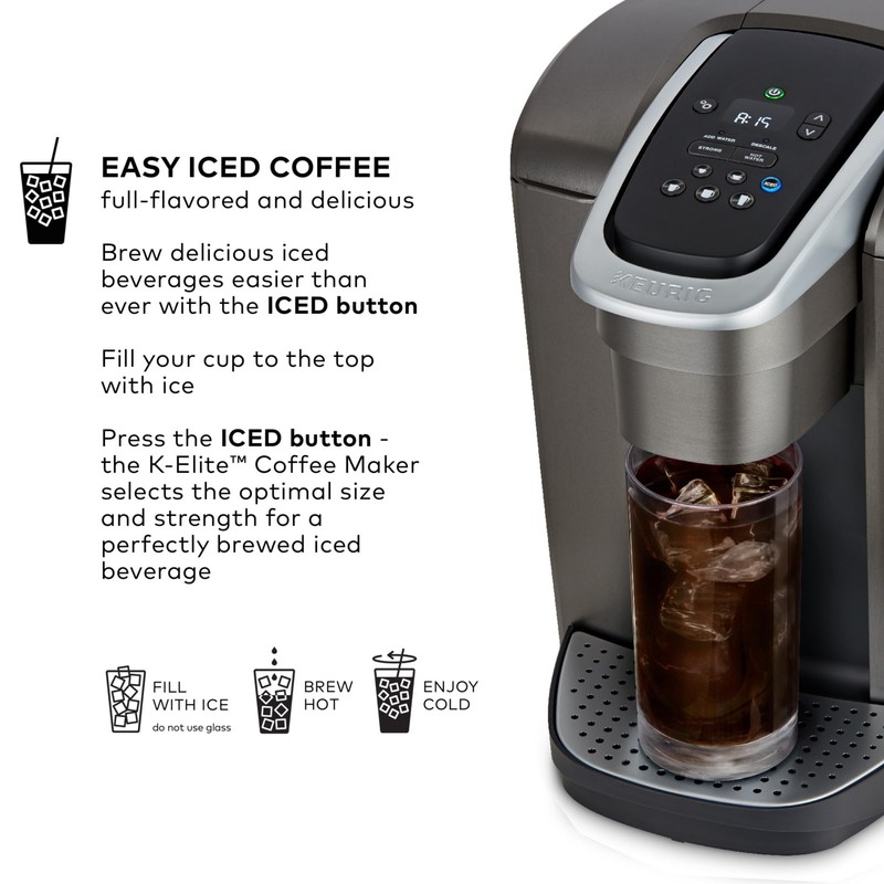 Keurig K-Elite Single Serve K-Cup Pod Coffee Maker, with Strength