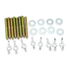 Pro Bamboo Kitchen Hanger Bolts 1/4-20 x 2" Double Head Dowel Screw with Wing Nuts for Wood Furniture