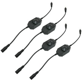 LED Strip Dimmer Switch Contorller 12-24V DC PWM Rotary Inline Dimmer Controller with DC Jack Cord for LED Strips Lights