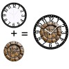 25cm Circular Iron Wall Clock with a Baseball Bat and