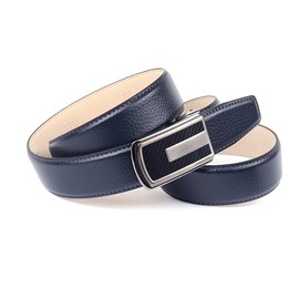 Anthoni Crown Men's Automatic Leather Belt, darkblue
