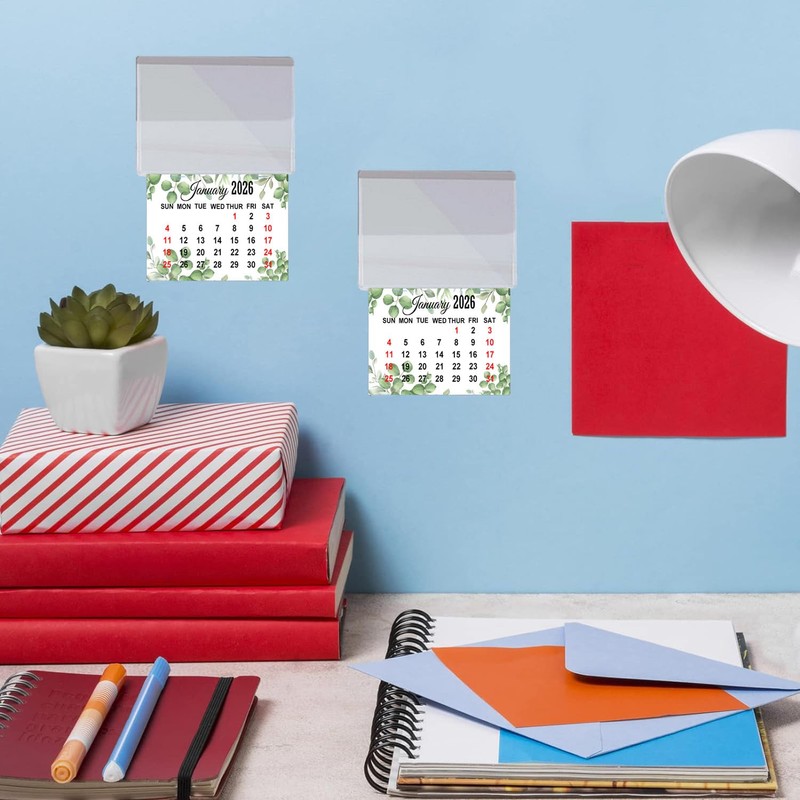 2026 Peel and Stick Calendar Stickers Hanging Mini Calendar Card