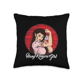 Hong Kong Heritage & Patriotism Gift Collection Flag Hong Kong Girl Throw Pillow, 16x16, Multicolor