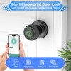 Gavdhe Fingerprint Door Knob-Fingerprint Door Lock with Keypad & App
