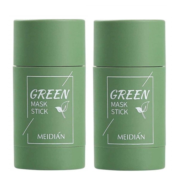 Venanoci Green Tea Mask Stick(2 Pack), Purifying Clay Mask, Blackhead Remover,Poreless Deep Cleanse Mask Stick,Oil Control Face Mask, Skin Detoxifying Face Stick Mask for all Skin Types