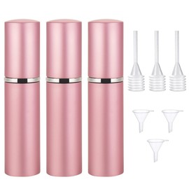 Biiange Mini Perfume Refillable Atomizer, Refillable Travel Perfume Atomizer Bottles, 10ML Perfume Scent Empty Pump Case, Portable Empty Atomizer Sprayer for Perfume, Cologne, Aftershave (3Pcs,Pink)