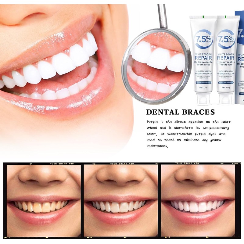 Hydroxylapatit Zahnpasta, Hydroxyapatite Toothpaste, Zahnpasta Ohne Fluorid, Linderung von Zahnempfindlichkeit,