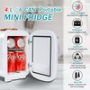 CAYNEL Mini Fridge Portable Thermoelectric 4L/6 Can AC/DC Cooler and