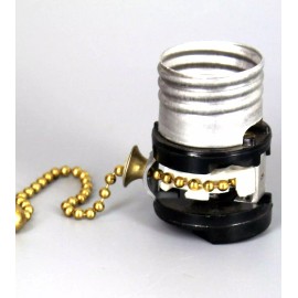 Unbranded NEW FAT BOY PULL CHAIN SOCKET INTERIOR SWITCH FOR LAMP-  *BOTTOM CONNECTION*