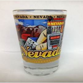 Unbranded NEVADA STATE WRAPAROUND SHOT GLASS SHOTGLASS NEW