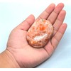 Gemstone Sunstone Carved Palm Stone/Pocket Palm Stone/Reiki Healing & Crystal