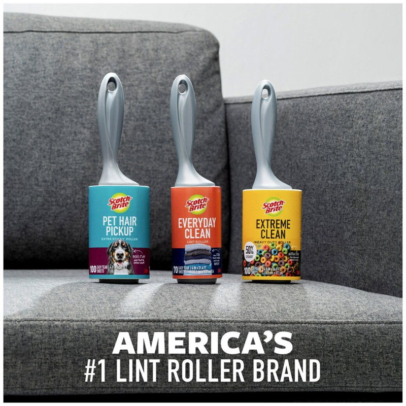 Scotch-Brite Pet Extra Sticky Lint Roller for Pet Hair, Furniture