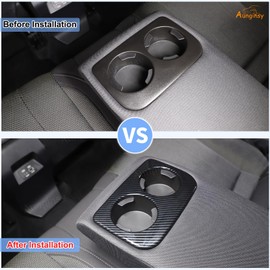 Car Rear Seat Central Armrest Cup Holder Trim Frame Compatible with Subaru Crosstrek 2023 2024 Impreza 2024 Center Console Back Row Water Cup Holder Cover Decorative Sticker ABS Interior Accessories