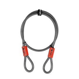 BV 4FT Heavy-Duty Security Cable Lock with Loops – Extra Thick 10mm (3/8") Braided Steel, Cut-Resistant & Weatherproof Wire Cable for Padlock, Gate, Bike, Motorcycle & Outdoor Equipment