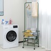 ALIMORDEN Laundry Cart with Clothes Rack, Rolling Laundry Butler with