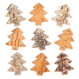 Baker Ross AV886 Bark Trees Perfect for Christmas Card Craft (Pack of 30), Assorted, 6cm