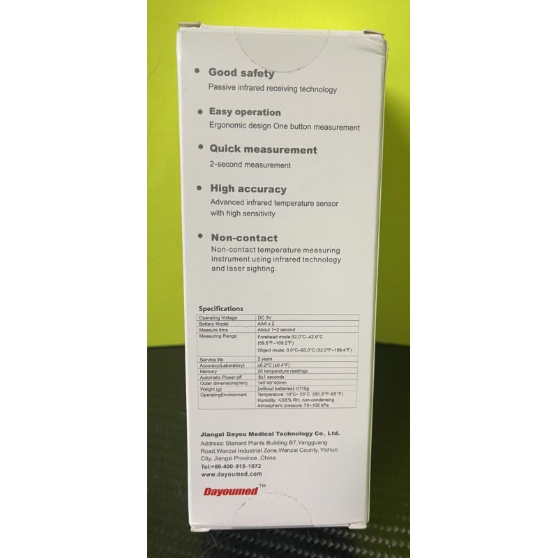 Dayoumed NX-2000 Non-Contact Infrared Thermometer New