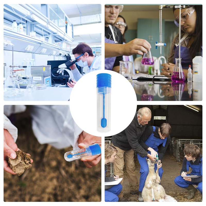 Pack of 12 Pet Test Sample Tubes, Dog Feces Sample