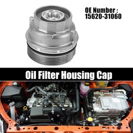 X AUTOHAUX Oil Filter Housing Cap Cover for Toyota Camry for Lexus ES300h IS250 GS300 15620-31060