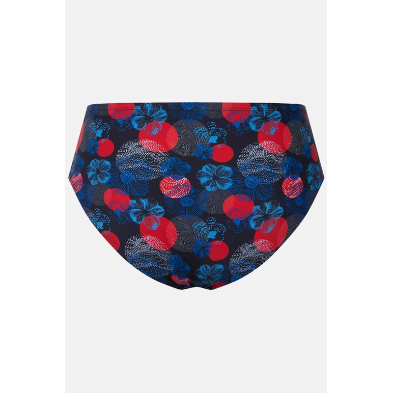 Ulla Popken Women's Halterneck Flowerpoints Recycled Tankini Set, navy