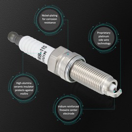 AULINK 5787 1LZKR7B11S Duble Iridium Spark Plugs Pack of 6 For Acura ILX MDX RL TL TSX ZDX,Honda Accord Civic Crosstour CR-V Pilot Ridgeline Accord Crosstour 1.5L 1.8L 2.0L 2.4L 3.5L 3.7L L4 V6 AI5702