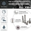 #10 x 1-1/2" Sheet Metal Screws 100Pcs 410 Stainless Steel