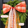 Fall Decor - Large Autumn Harvest Wreath Bow for Front
