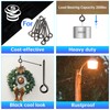 Muzata 10 Pack Black Screw Eye Hooks 3.3 Inch Stainless