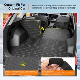 powoq Floor Mat Compatible with 2023-2026 Kia Sportage Fuel Cargo Liner with Backrest Mat TPE Replacement for 2023-2026 Kia Sportage Accessories (Trunk Mat with Backrest Mat+Floor Mat)