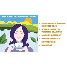 TGT Tummy Tea with Anise Fennel Caraway | Digestive Herbal Tea | Premium (30 Tea Bags - 2 Pack, Whole Leaf)