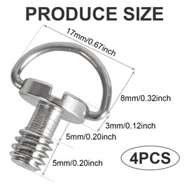 LEEQ Pack of 4 1/4 Inch Camera Mounting Screws for Tripod Screw Thread Screw Camera Screw with Stainless Steel Material for Tripod, Ball Head, Monopod, Quick Release Plate